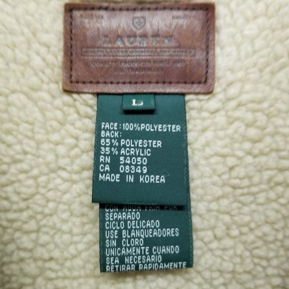 Ralph Lauren Brown Suede Sherpa Lined Coat L Rancher Western Cosplay - Picture 4 of 10